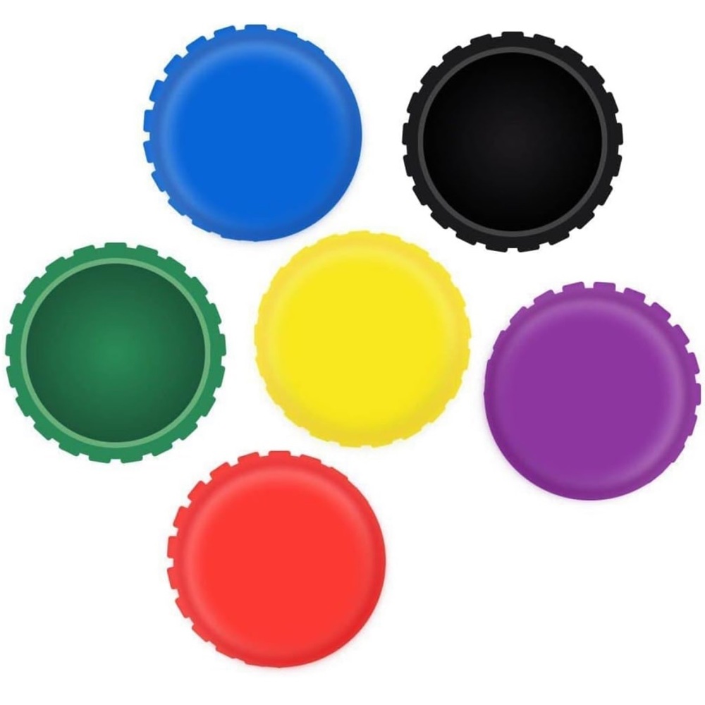 Beer Saver 6 Count Silicone Bottle Cop Reusable Beer Lid